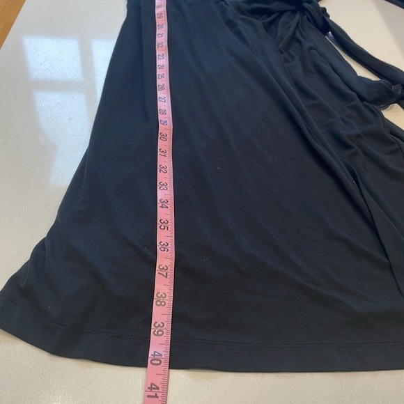 Banana Republic Stretch Jersey Wrap Dress, Black, Size M - Picture 8 of 10